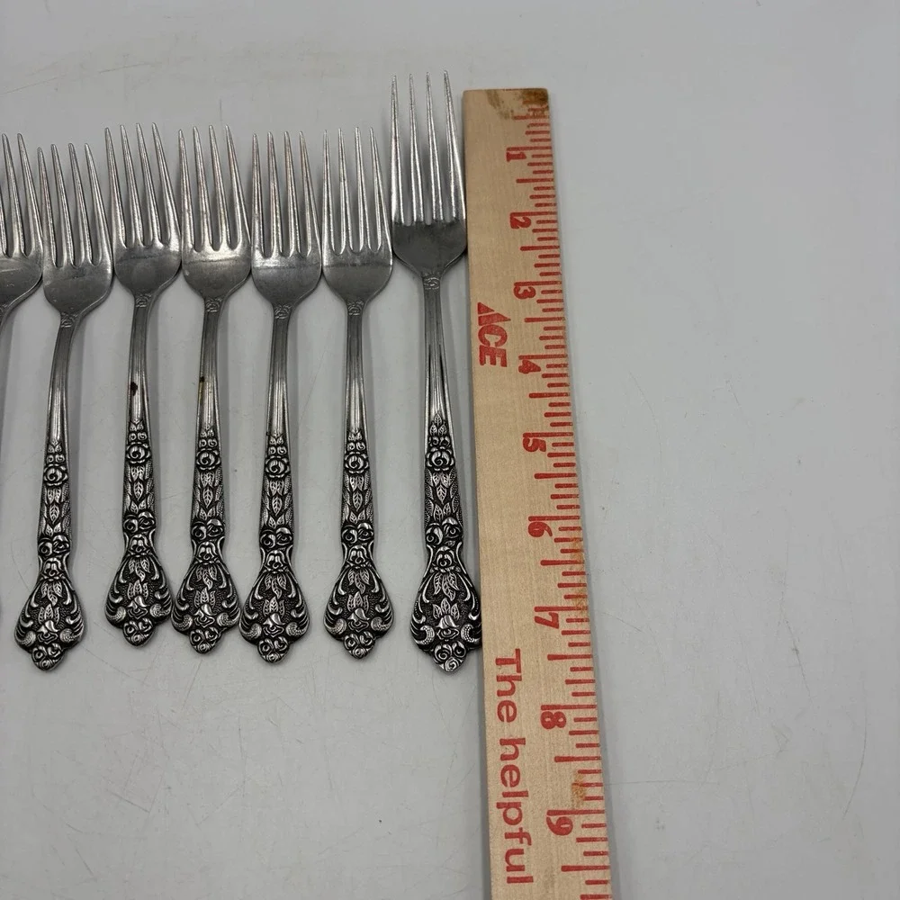 Versailles 7 Salad Lunch Forks 2 Dinner Forks MSI Stainless JAPAN Steel Flatware